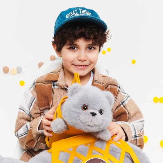 Milo&Millie Plyšová mačička Milo sivá 35 cm