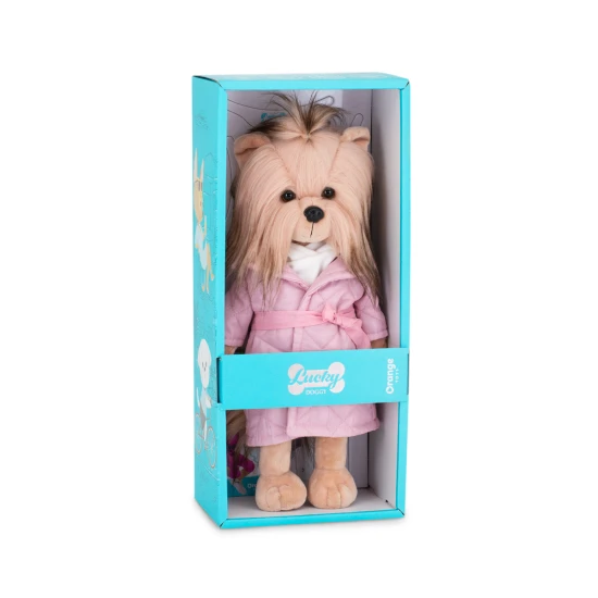 Lucky Doggy Yoyo – elegantná plyšová yorkšírka v ružových šatách (38 cm)