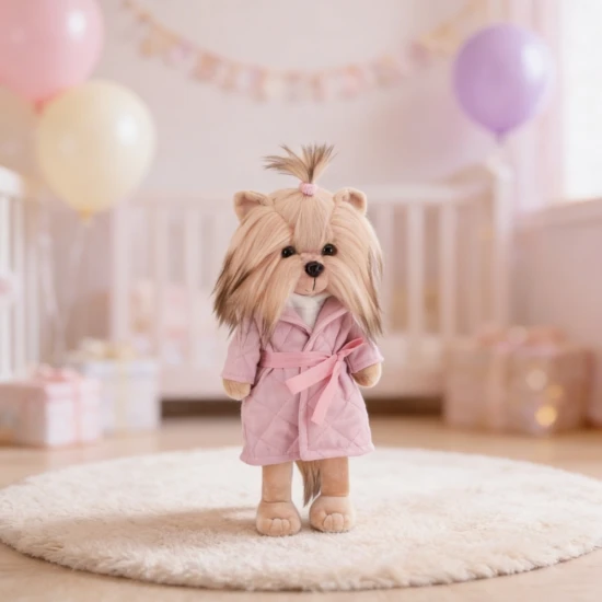 Lucky Doggy Plyšový psík Yorkšírka - Yoyo Lavender Evening Orange Toys