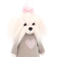 Lucky Doggy Plyšový psík Maltézska fenka - Mimi Pink Heart Orange Toys