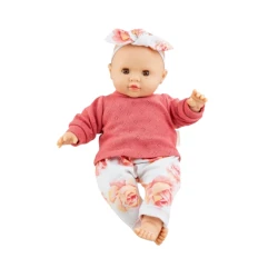 Bábika Bábätko Noemi v ružovom svetri 36 cm