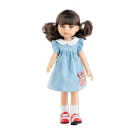 Bábika Carol v bodkovaných šatách 32 cm