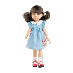 Bábika Carol v bodkovaných šatách 32 cm