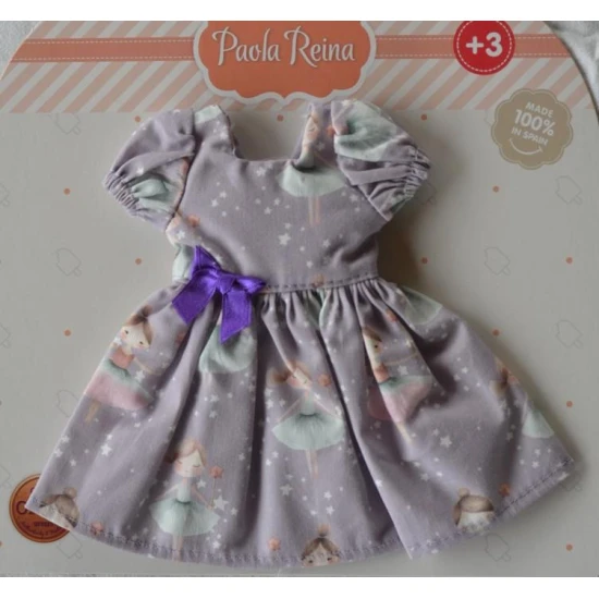 Paola Reina Oblečenie pre bábiku Kecha s fialovou mašľou 32 cm