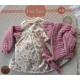 Paola Reina Oblečenie pre bábiku Carla s ružovým svetríkom 32 cm