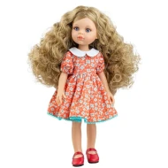 Oblečenie pre bábiku Carla v kvetovaných šatách 32 cm
