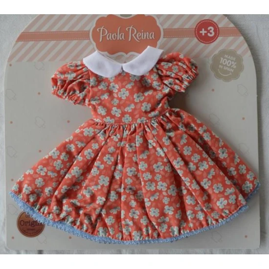 Paola Reina Oblečenie pre bábiku Carla v kvetovaných šatách 32 cm
