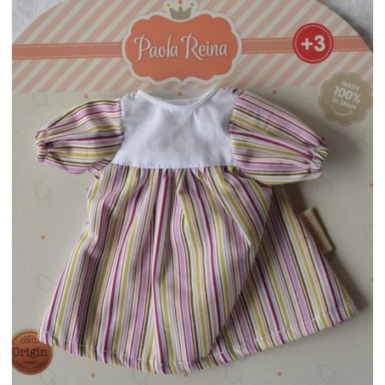 Paola Reina Oblečenie pre bábiku Caya v pruhovaných šatách 32 cm