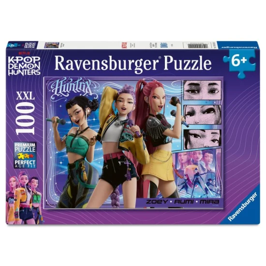 Ravensburger Puzzle K-POP Demon Hunters 100 ks – puzzle s motívom K-Pop Demon Hunters Netflix filmu