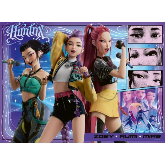 Ravensburger Puzzle K-POP Demon Hunters 100 ks – puzzle s motívom K-Pop Demon Hunters Netflix filmu