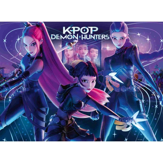 Puzzle K-Pop Demon Hunters: Rumi, Mira a Zoey 300 dielikov – Ravensburger 24120035282