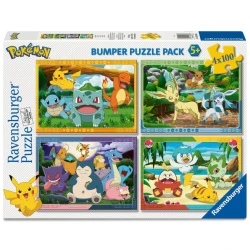 Pokémon puzzle 4x100 dielikov