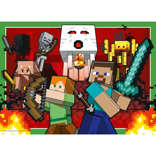 Puzzle Minecraft 4x100 dielikov – Ravensburger 24120042907