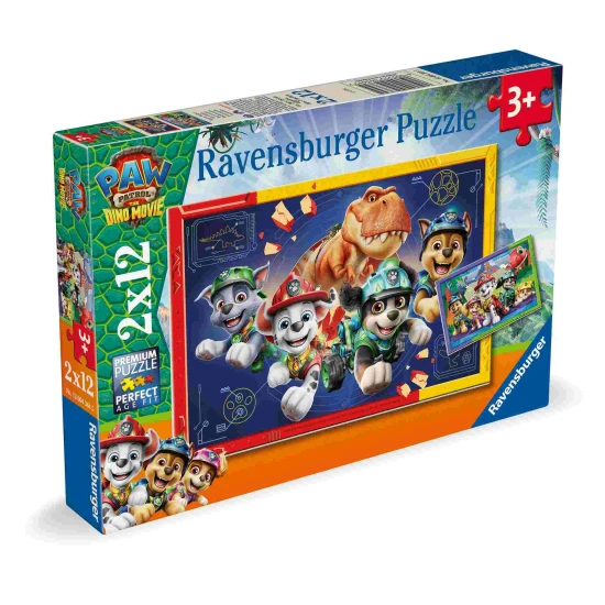 Puzzle Labková Patrola: Dinosaurí film 2x12 dielikov – Ravensburger 24120043645