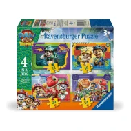 Puzzle Labková patrola Dinosaurí film 4 v 1