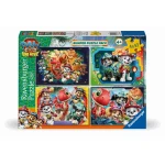 Puzzle Labková Patrola: Dinosaurí film 4x42 dielikov