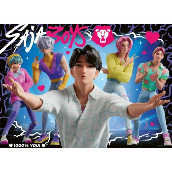 Ravensburger Puzzle K-POP Demon Hunters 4×100 ks – sada štyroch puzzle so scénami z K-Pop Demon Hunters Netflix filmu