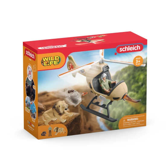 Strážca s helikoptérou zachraňuje hrošie mláďa pred levom