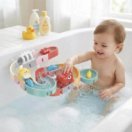 DIY Guľôčková dráha do vody Dino 30 ks – stavanie a zábava