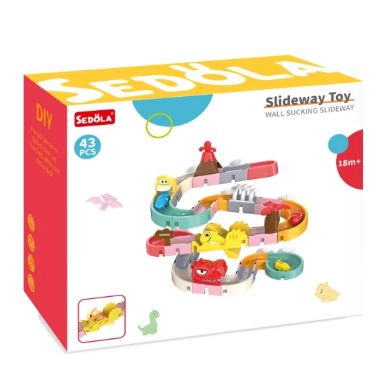 DIY Guľôčková dráha do vody Dino 43 ks – stavanie a zábava