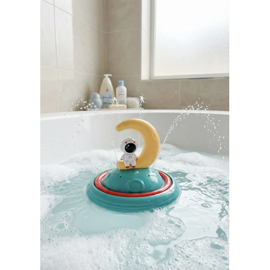 Vesmírny astronaut na mesiaci – plávajúca striekacia hračka pre det