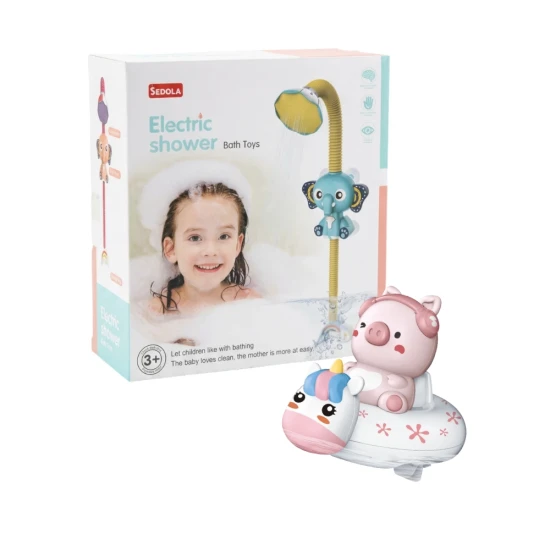 Set Sprcha do vane Sloník a Plávacia hračka Prasiatko