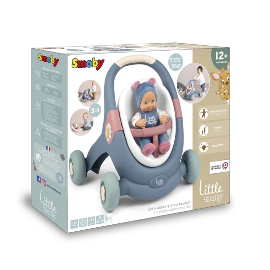 Chodítko 3 v 1 s bábikou Chodítko 3 v 1 s bábikou – Smoby SM140308
