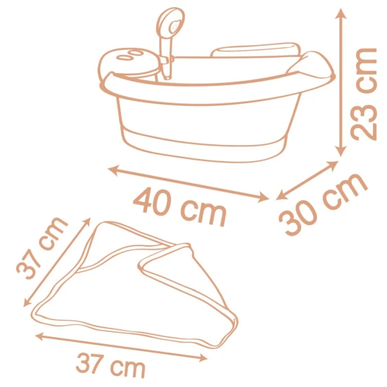 Baby Nurse elektronická vanička s príslušenstvom – Smoby SM220386