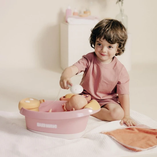 Baby Nurse elektronická vanička s príslušenstvom – Smoby SM220386