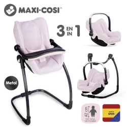 Autosedačka a stolička 3 v 1 Maxi Cosi pre bábiky svetlo ružová Autosedačka a stolička 3 v 1 Maxi Cosi pre bábiky svetlo ružová