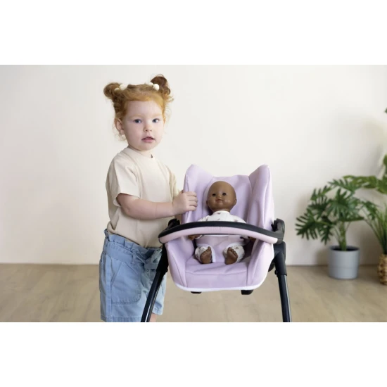 Autosedačka a stolička 3 v 1 Maxi Cosi pre bábiky svetlo ružová – Smoby SM240242