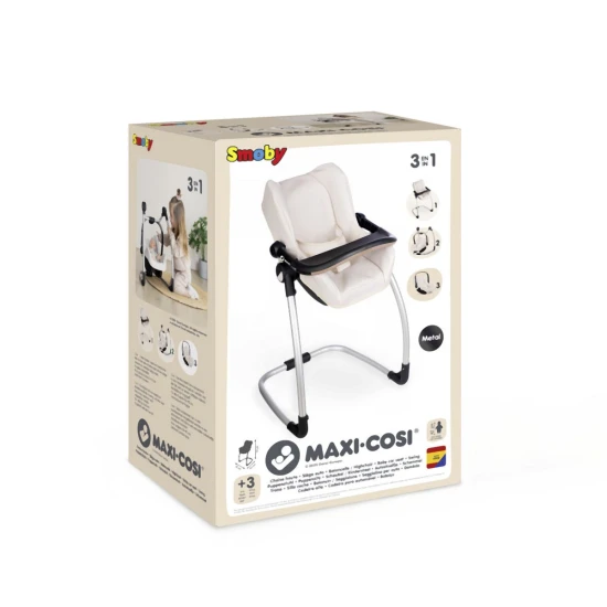 Autosedačka a stolička 3 v 1 Maxi Cosi pre bábiky béžová – Smoby SM240245