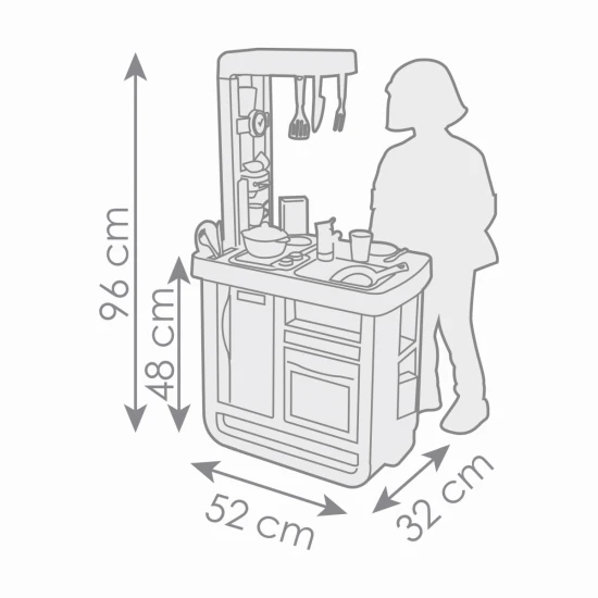 Kuchynka Bon Appetit elektronická modrobiela Kuchynka Bon Appetit elektronická modrobiela – Smoby SM310824