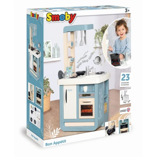Kuchynka Bon Appetit elektronická modrobiela Kuchynka Bon Appetit elektronická modrobiela – Smoby SM310824