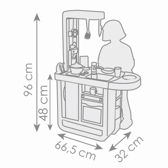 Kuchynka Bon Appetit Cherry modrobiela elektronická Kuchynka Bon Appetit Cherry modrobiela elektronická – Smoby SM310914