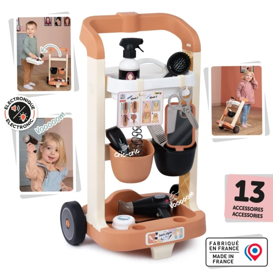 Vozík pre malú kaderníčku s príslušenstvom Vozík pre malú kaderníčku s príslušenstvom – Smoby SM320172