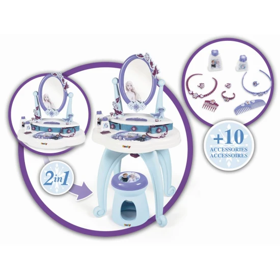 Ľadové kráľovstvo 2 toaletný stolík so stoličkou 2 v 1 – Smoby SM320244