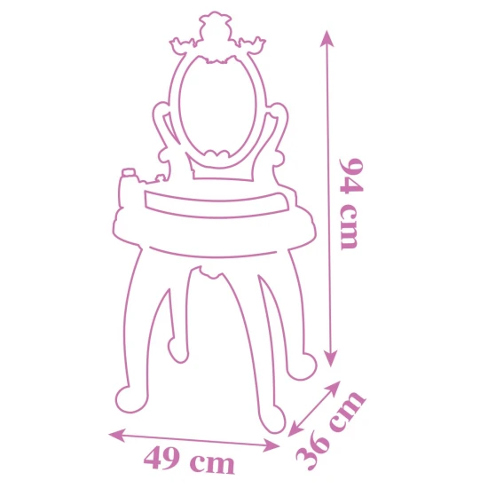 Disney Princess toaletný stolík so stoličkou 2 v 1 – Smoby SM320250