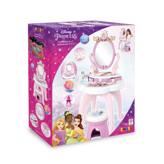 Disney Princess toaletný stolík so stoličkou 2 v 1 – Smoby SM320250