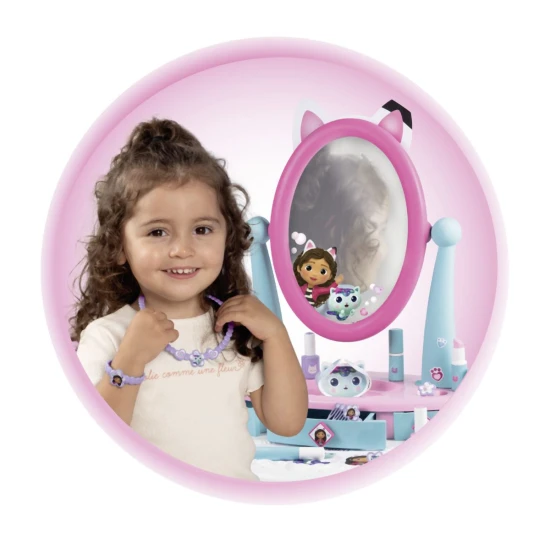 Gabby's Dollhouse toaletný stolík so stoličkou 2 v 1 Gabby's Dollhouse toaletný stolík so stoličkou 2 v 1 – Smoby SM320254
