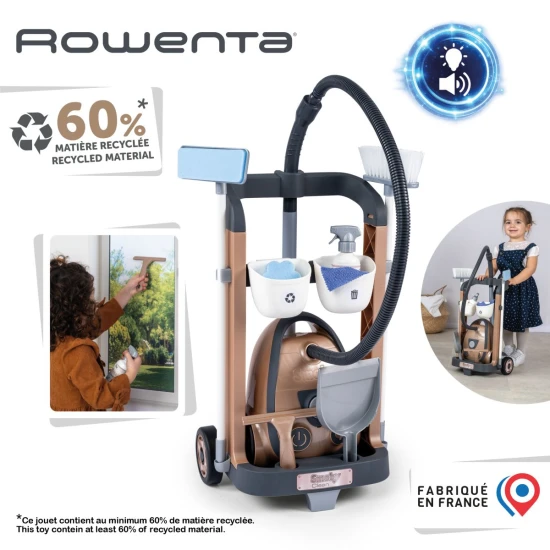 Rowenta vozík pre malú upratovačku s tyčovým vysávačom Rowenta vozík pre malú upratovačku s tyčovým vysávačom – Smoby SM330329