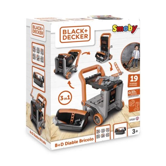 B&D Dielenský vozík s boxom na náradie – Smoby SM360220