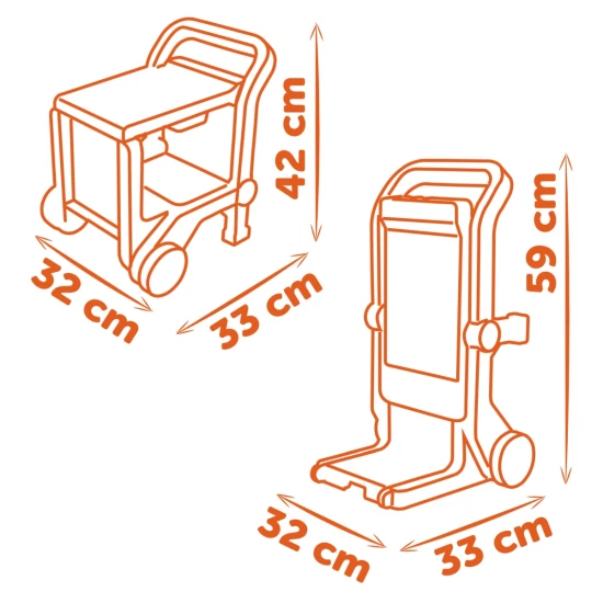 B&D Dielenský vozík s boxom na náradie – Smoby SM360220