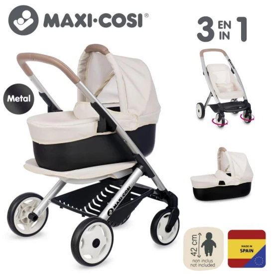 Kombinovaný kočík Maxi Cosi pre bábiky béžový
