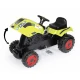 Šliapací traktor CLAAS zelený s vozíkom