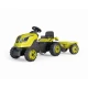 Šliapací traktor Farmer XL zelený s vozíkom
