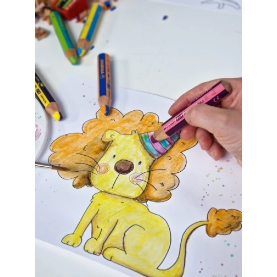 Multifinkčné farbičky zaujmú svojím dvojfarebným prevedením. S pastelkami sa dá kresliť na rôzne povrchy.