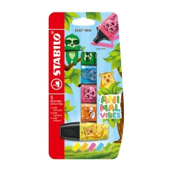 Zvýrazňovač Boss Mini Animal Vibes 5 ks