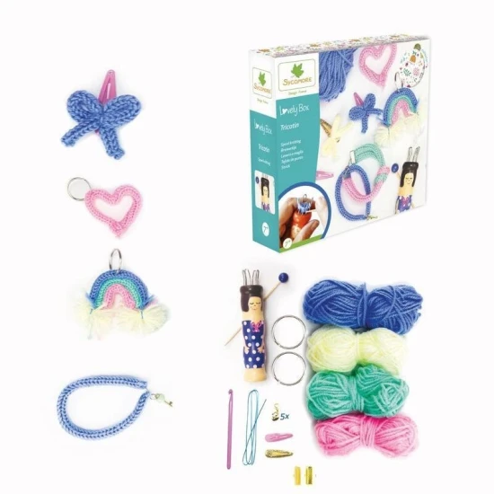 Kreativna suprava s pletacou babikou – pletenie pre deti