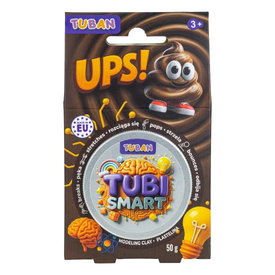 Tubi Smart Modelovacia hmota Ups! 50g – hneda trblietava hmota